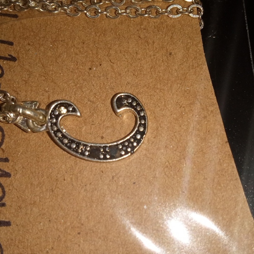 Initial C Pendant Necklace
